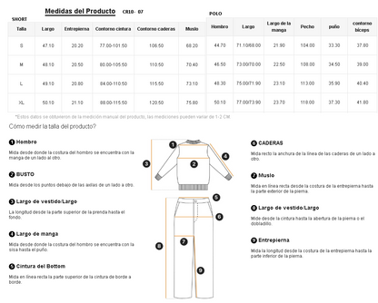 Conjunto Modomio Polo + Short estilo Urbano