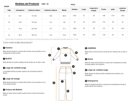 Conjunto jacquard Camisa + Shorts