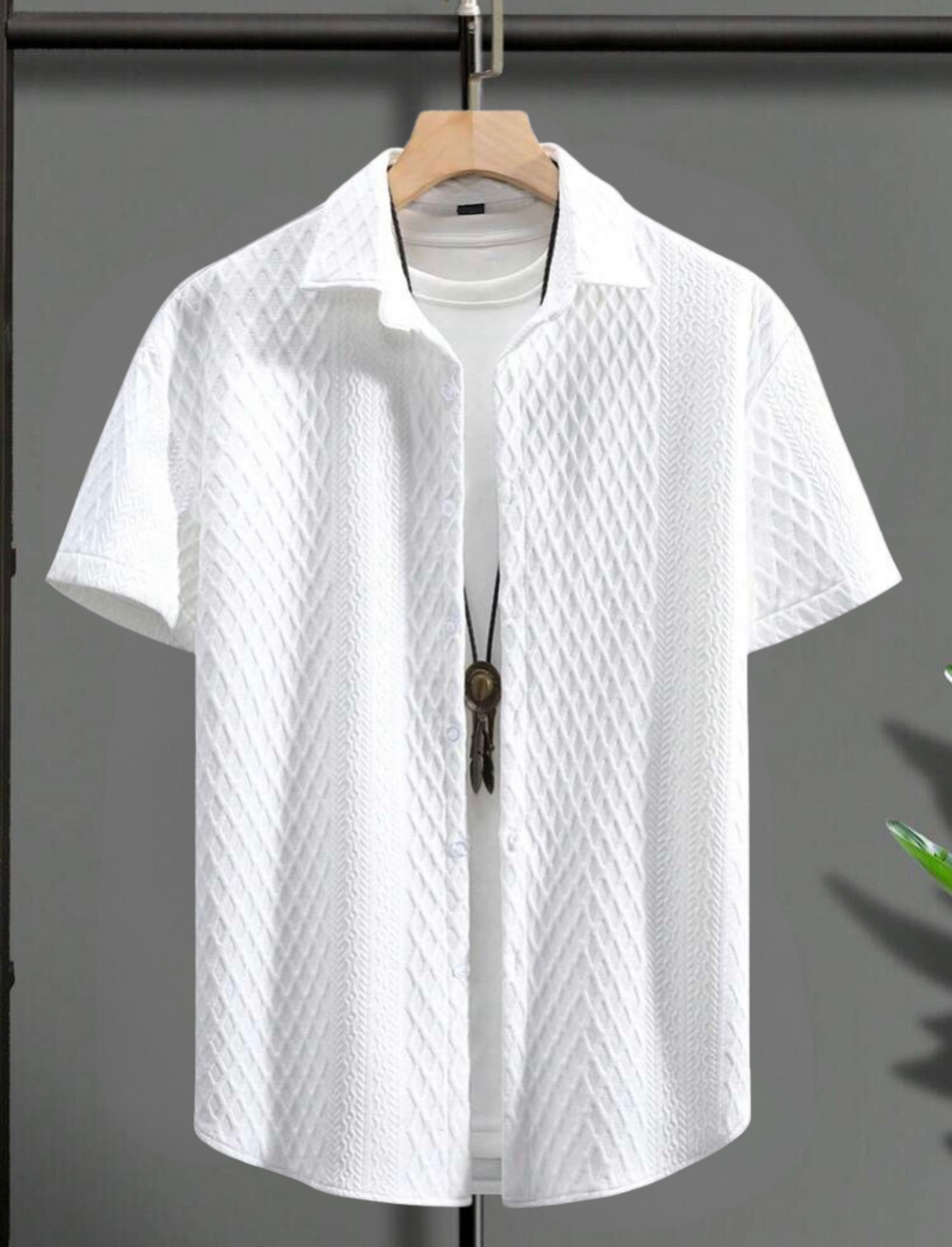 MFNT Homm Textura Sólida de manga corta