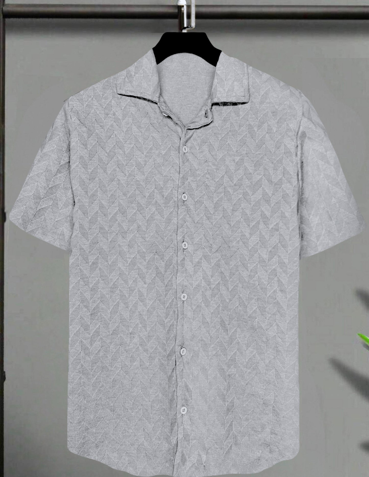 Camisa CAMARO color Gris Claro Tejido Texturizado