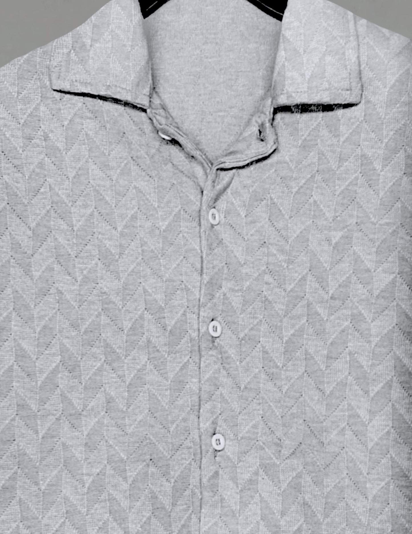 Camisa CAMARO color Gris Claro Tejido Texturizado
