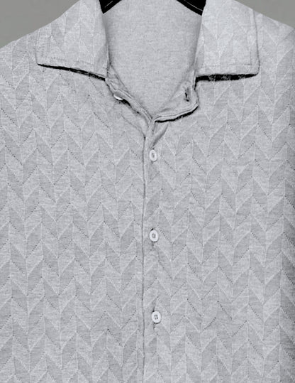Camisa CAMARO color Gris Claro Tejido Texturizado
