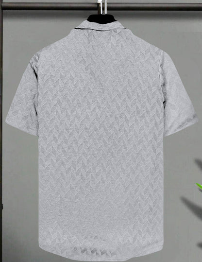Camisa CAMARO color Gris Claro Tejido Texturizado