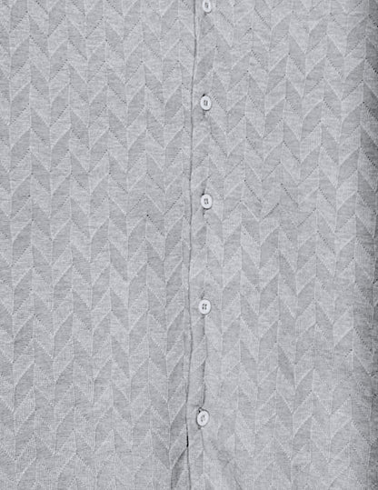 Camisa CAMARO color Gris Claro Tejido Texturizado
