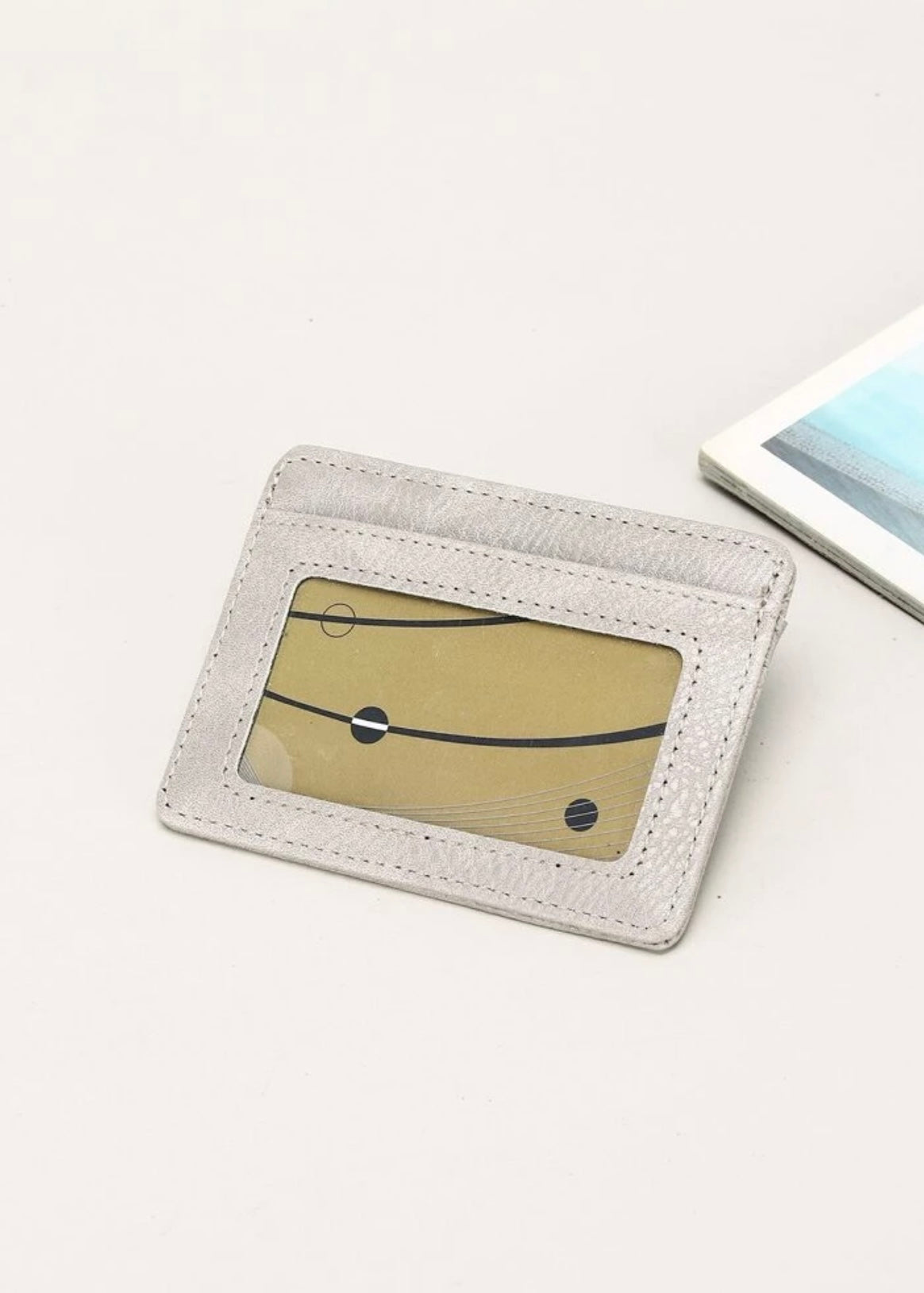 Cartera de tarjetas de Saffiano PU