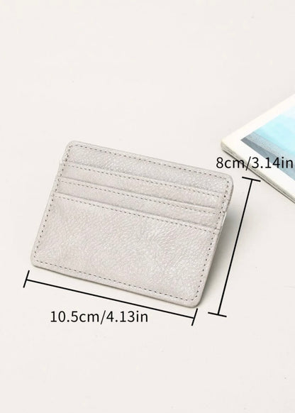 Cartera de tarjetas de Saffiano PU