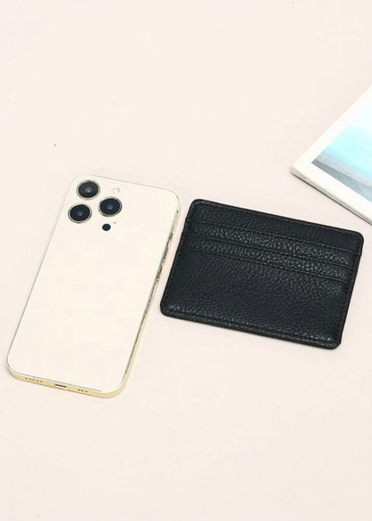 Cartera de tarjetas de Saffiano PU