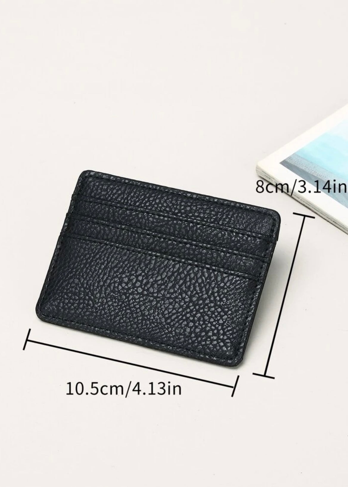 Cartera de tarjetas de Saffiano PU