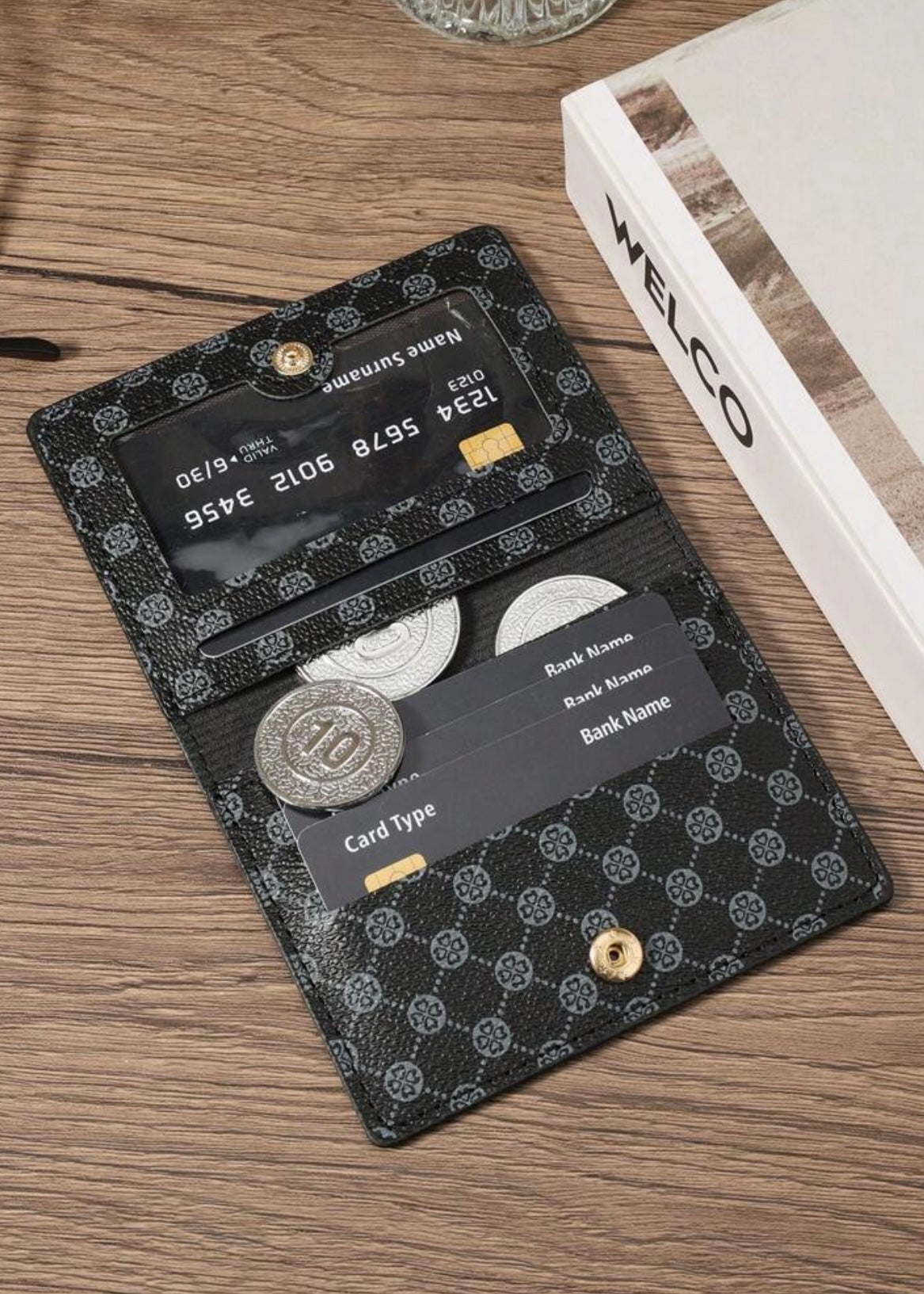 Monedero delgado portador de tarjetas minimalista