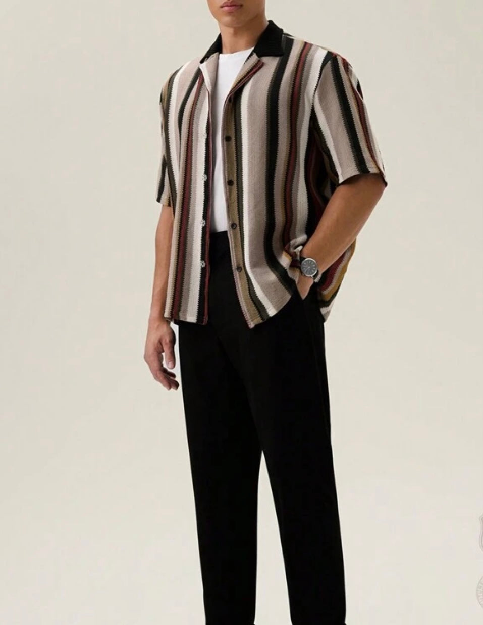 Camisa UrbanChill holgada a rayas