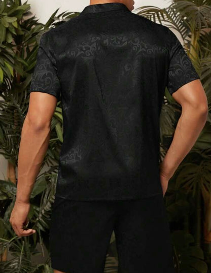 Conjunto jacquard Camisa + Shorts