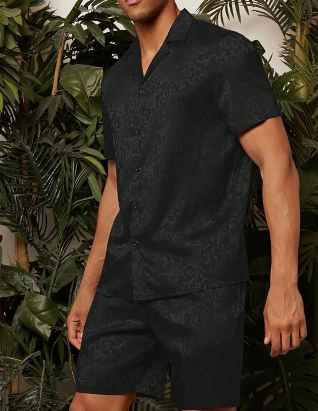 Conjunto jacquard Camisa + Shorts