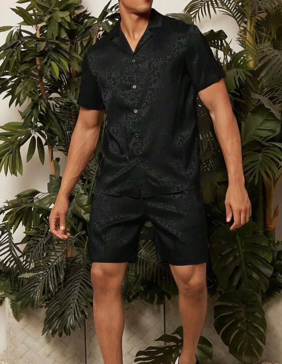 Conjunto jacquard Camisa + Shorts