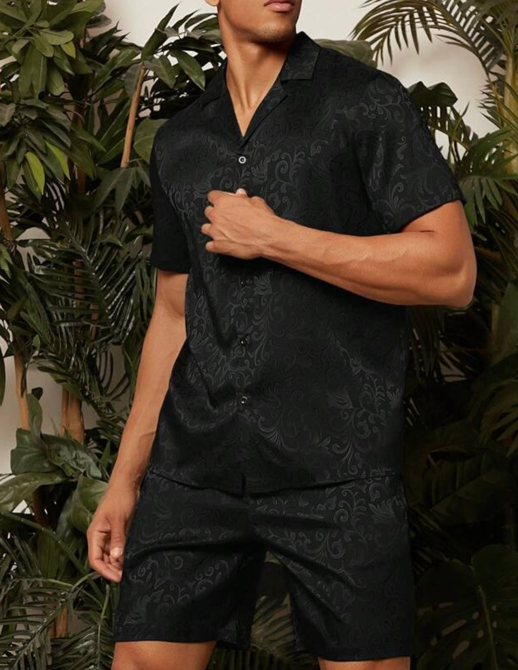 Conjunto jacquard Camisa + Shorts