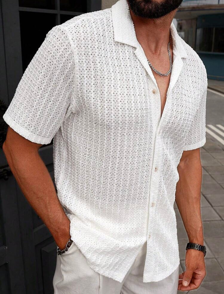 Camisa Casual Textura Malla MFNT