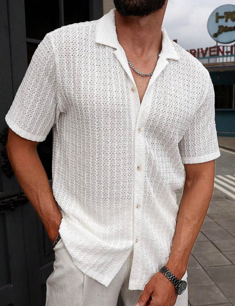 Camisa Casual Textura Malla MFNT