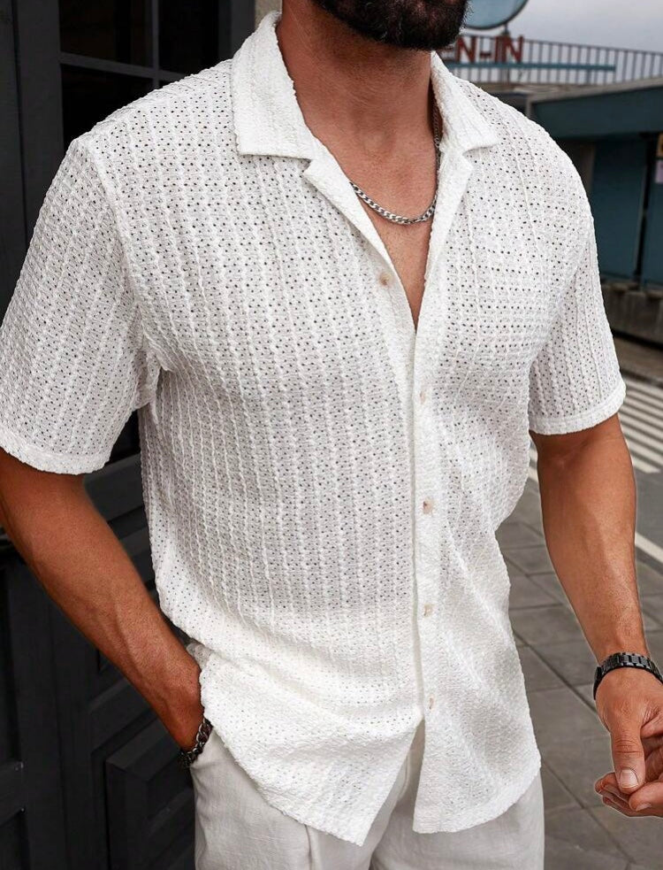 Camisa Casual Textura Malla MFNT