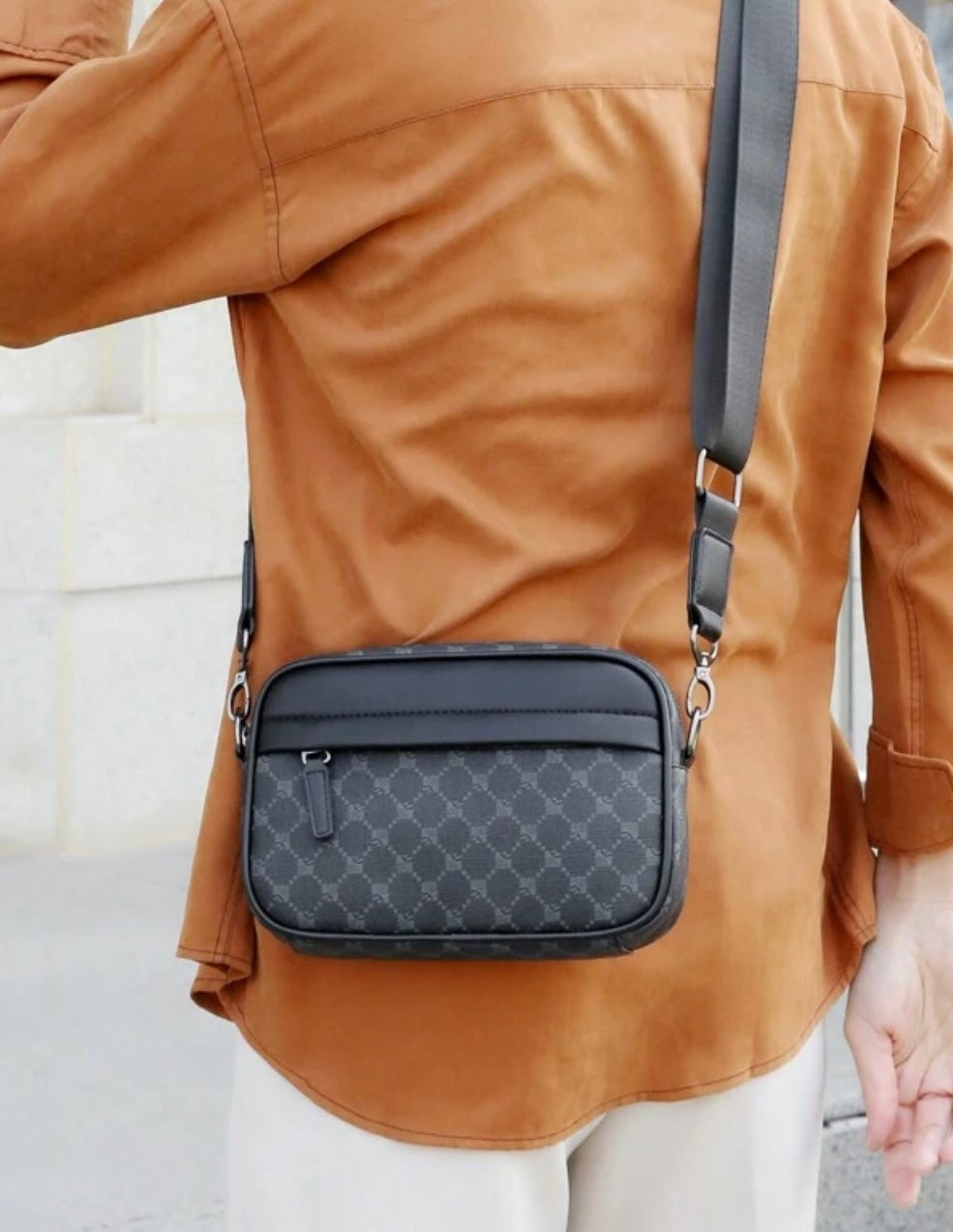 Bolso de hombro/cruzado impermeable de piel de PU