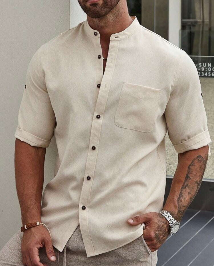 MFNT Homme Camisa Holgada PARCH