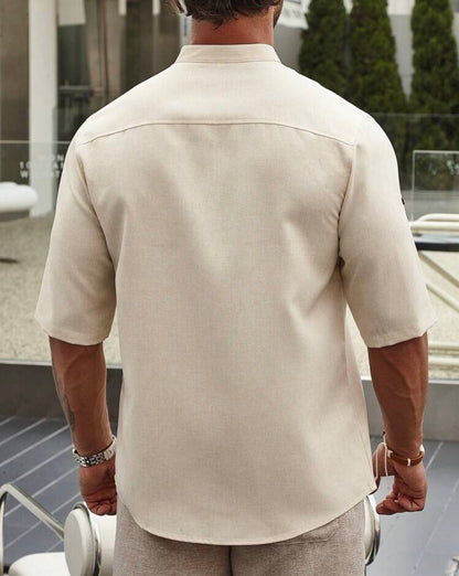 MFNT Homme Camisa Holgada PARCH