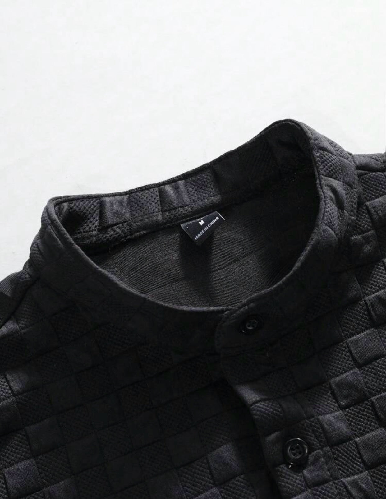 Conjunto Camisa + Short con Textura Sólida