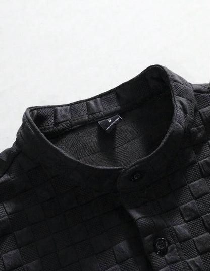 Conjunto Camisa + Short con Textura Sólida