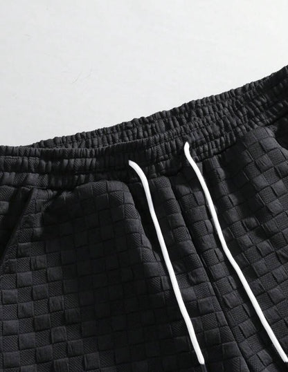 Conjunto Camisa + Short con Textura Sólida