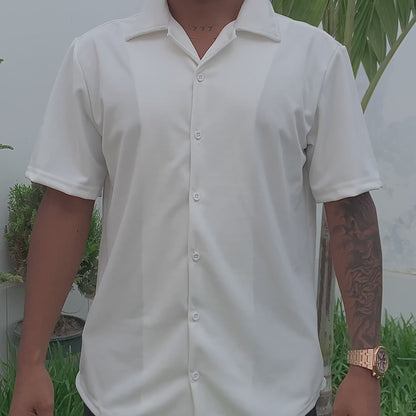 Camisa Lisa color Blanco Perla CAMARO
