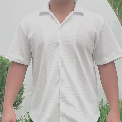 Camisa WAFLE color Blanco Perla CAMARO