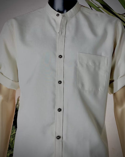 MFNT Homme Camisa Holgada PARCH